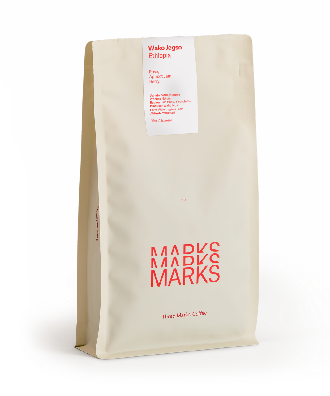 THREE MARKS - Wako Jegso | Ethiopia - Natural - 74110, Kurume