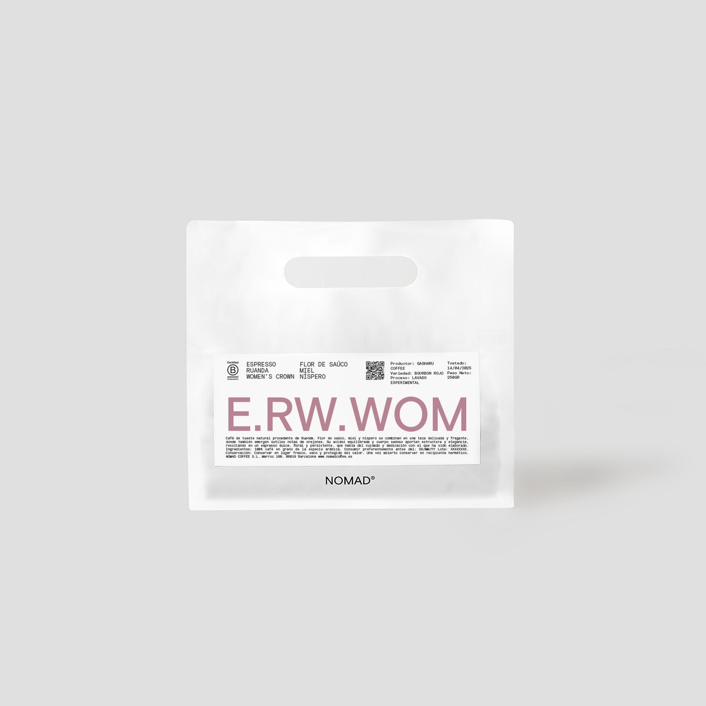 NOMAD - Women's Crown Espresso | Rwanda - Experimental Washed - Red Bourbon