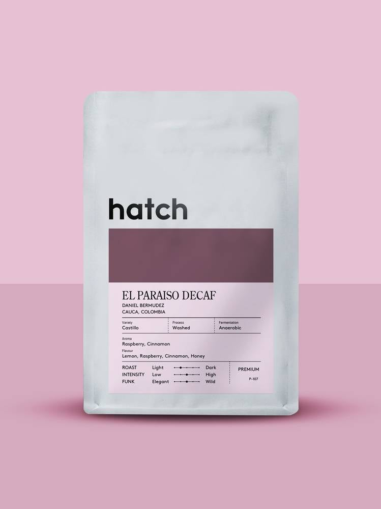 HATCH - Decaf - El Paraiso Decaf | Colombia - Anaerobic Washed EA Decaf - Castillo