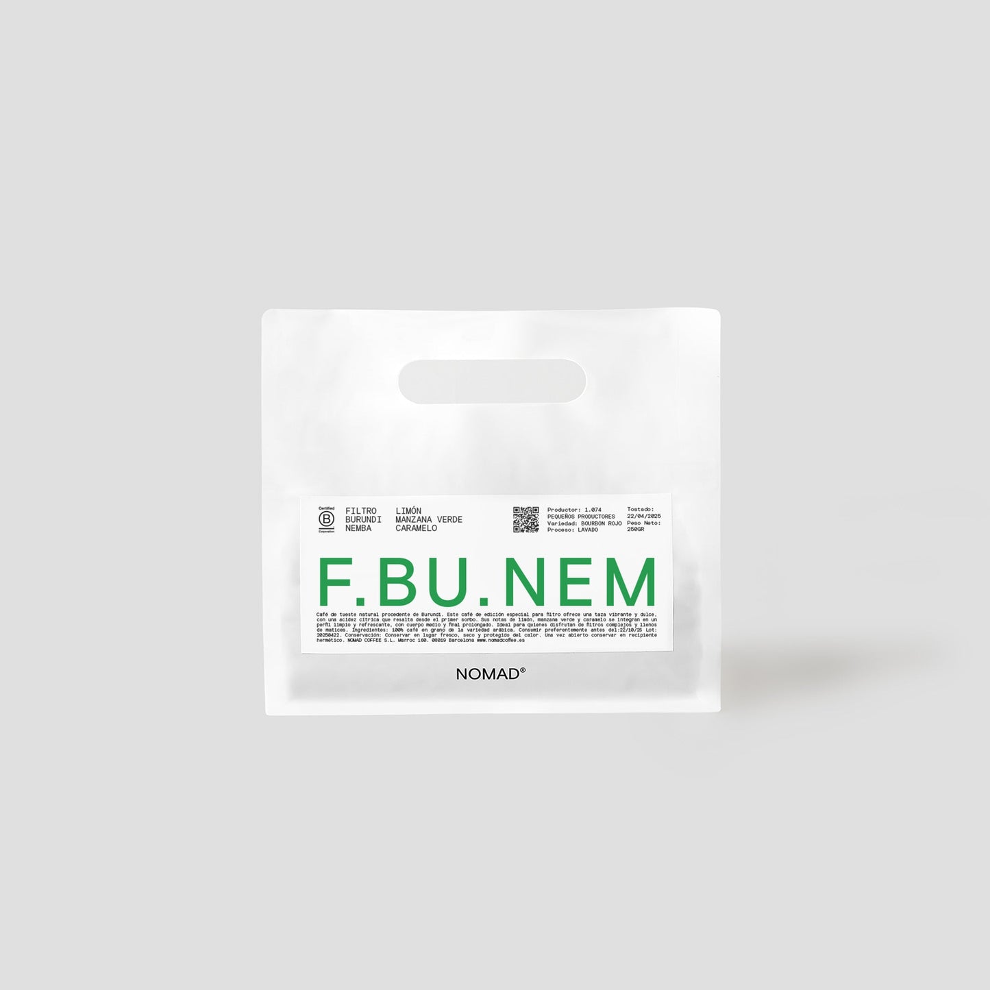 NOMAD - Nemba Filter | Burundi - Washed - Red Bourbon