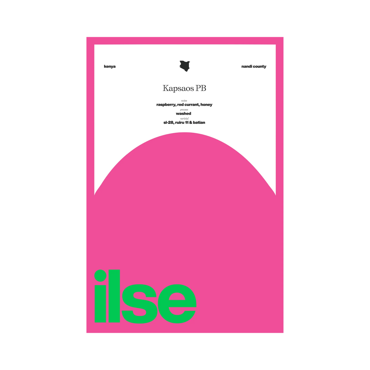 ILSE COFFEE - Kapsaos PB | Kenya - Washed - SL28, Ruiru11, Batian