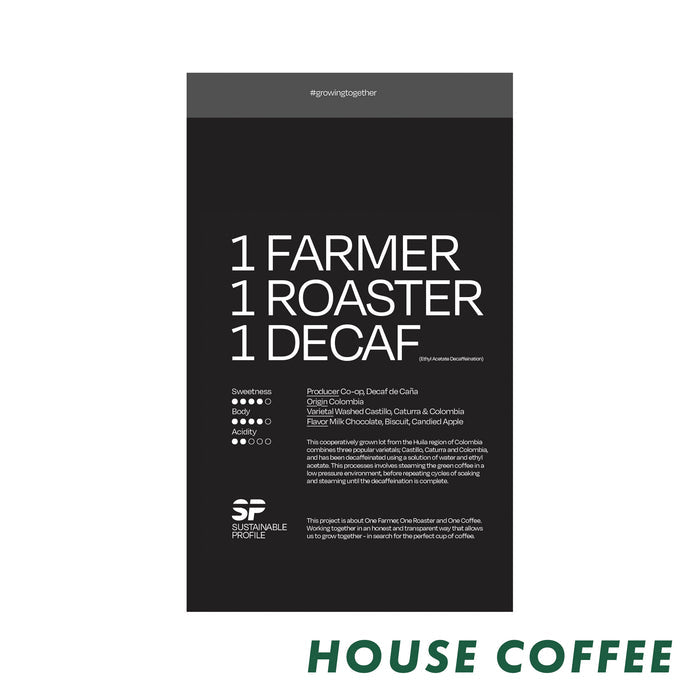 APRIL - Decaf - Sustainable Profile Coffee | Colombia - Washed - Castillo. Caturra, Colombia