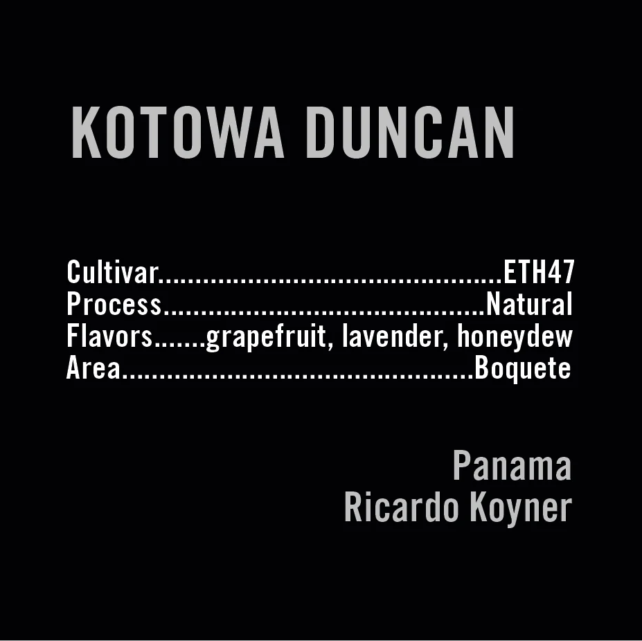 APOLLON'S GOLD - Kotowa Duncan | Panama - Natural - ETH47