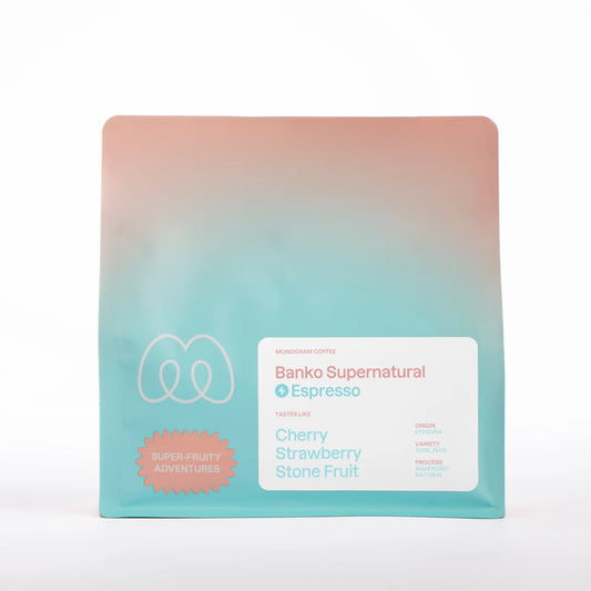 MONOGRAM - Banko Chelchele Supernatural Espresso | Ethiopia - Anaerobic Natural - 74110, 74112