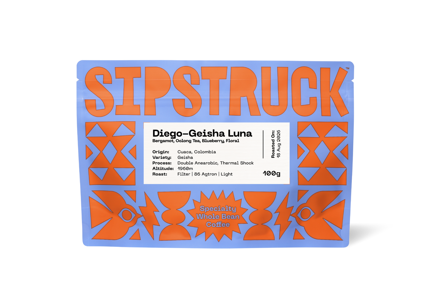 SIPSTRUCK - Diego Bermúdez Geisha Luna {Filter} | Colombia - Double Anaerobic, Thermal Shock - Geisha
