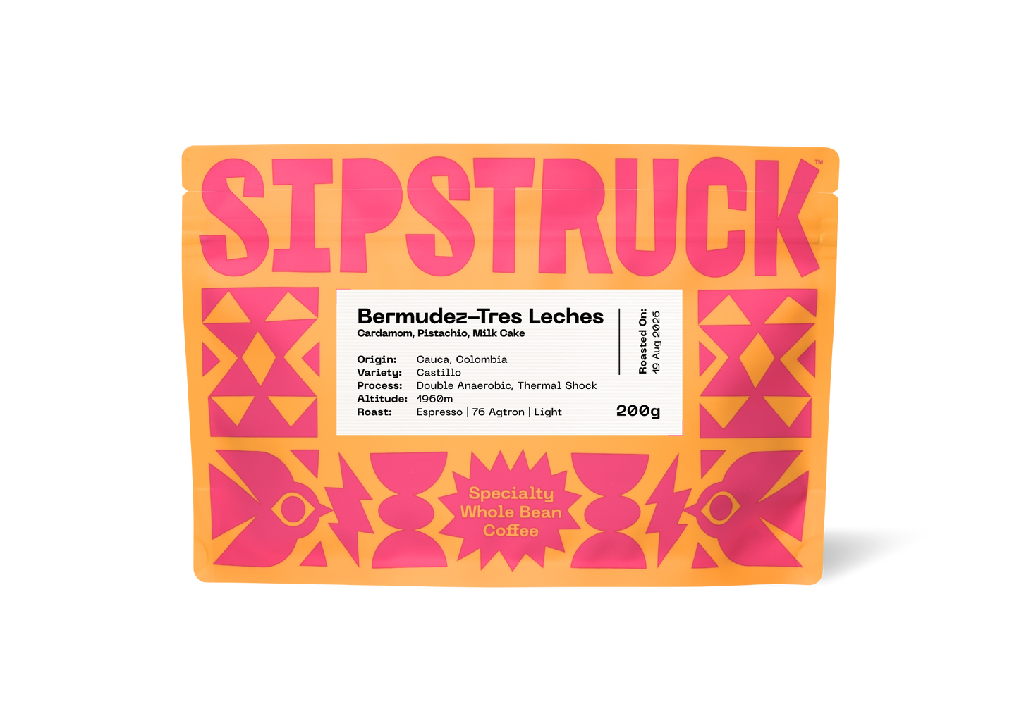 SIPSTRUCK - Diego Bermudez Tres Leches {Espresso} | Colombia - Advanced Fermentation, Thermal Shock - Castillo