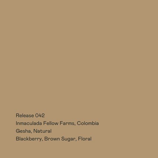 SPECIAL GUESTS - Inmaculada Fellow Farms | Colombia - Natural - Gesha