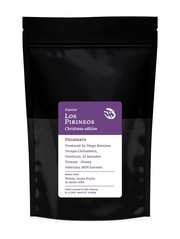 TIM WENDELBOE - Los Pirineos Pacamara Espresso – Christmas Edition - El Salvador - Honey - Pacamara