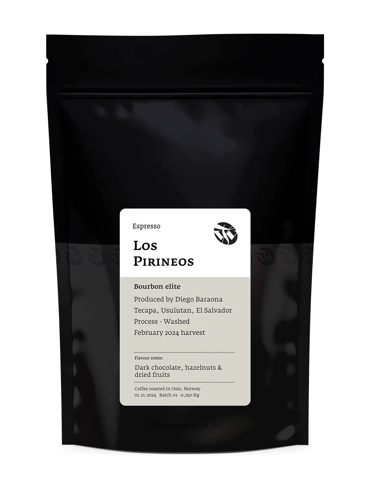 TIM WENDELBOE - Los Pirineos Bourbon Espresso - El Salvador - Washed - Bourbon Elite