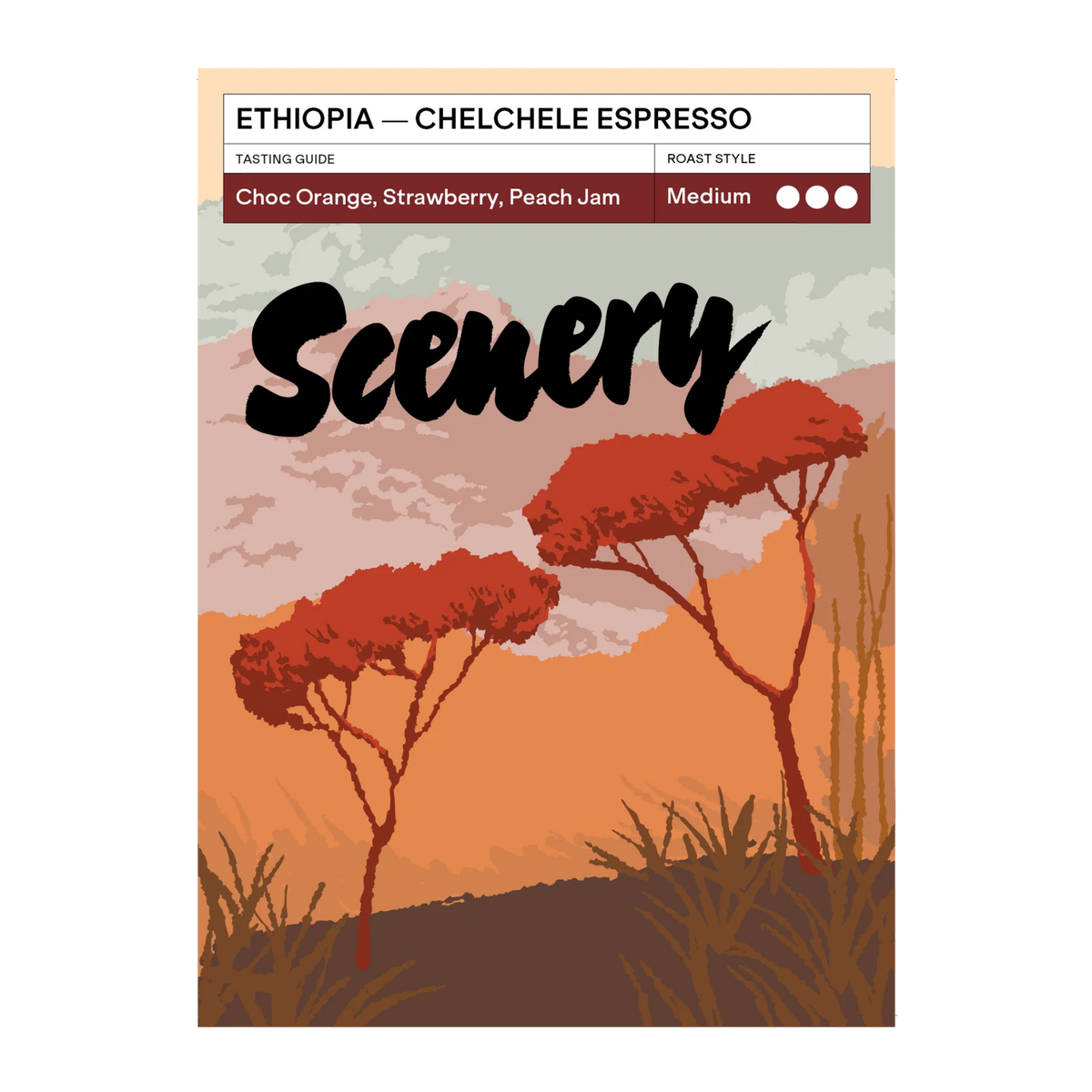 SCENERY - Chelchele Espresso | Ethiopia - Natural - Dega, Kurume, Wolisho, 74110, 74112, 74158