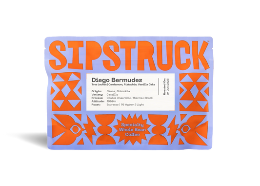 SIPSTRUCK - Diego Bermudez Tres Leches {Espresso} | Colombia - Advanced Fermentation, Thermal Shock - Castillo