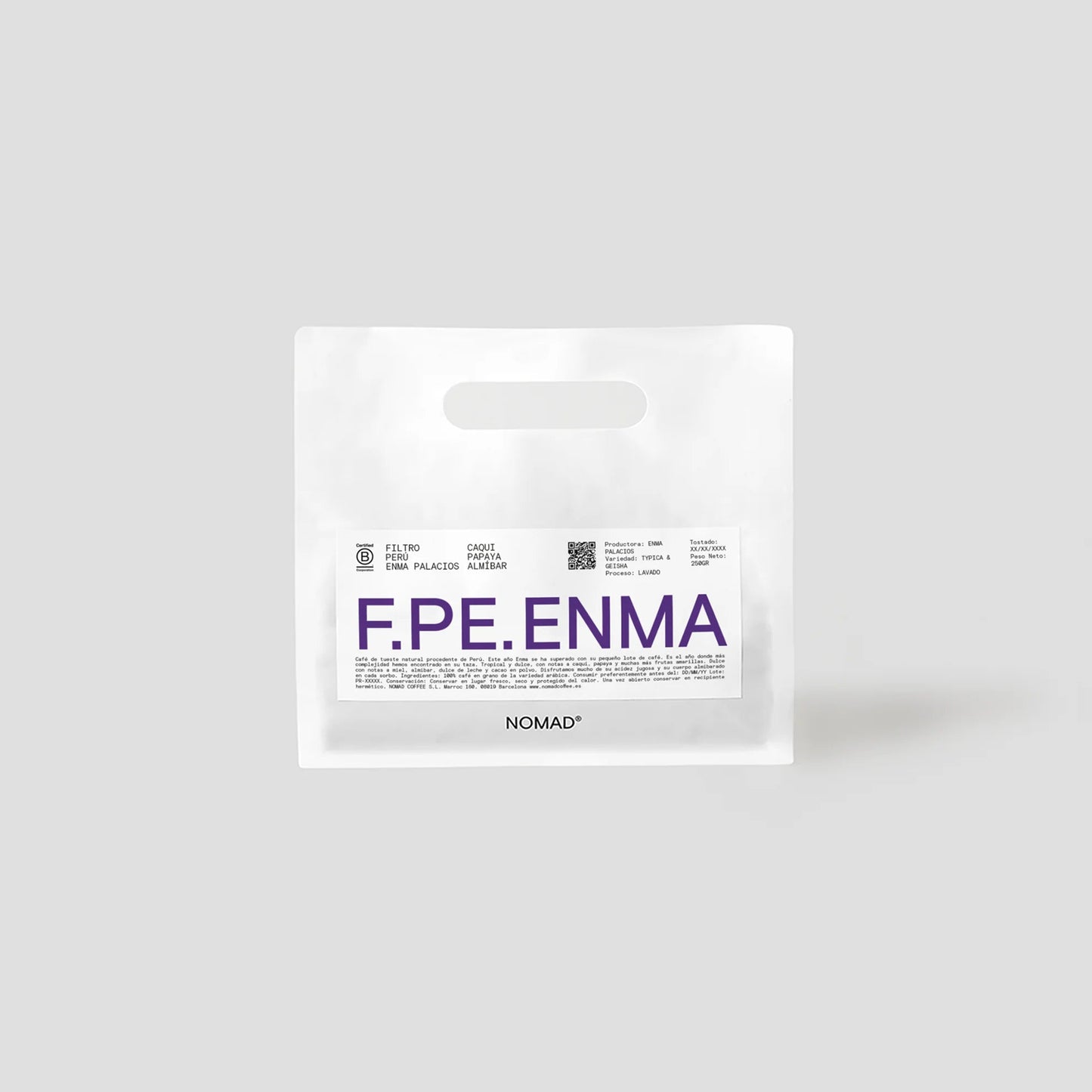 NOMAD - Enma Palacios Filter | Peru - Washed - Typica, Gesha