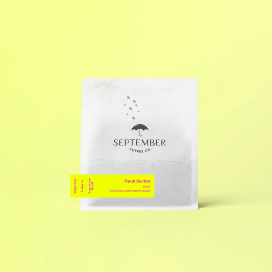 SEPTEMBER - Decaf - Neon Sorbet | Colombia - inoculation process with sugarcane decaffeination - Pink Bourbon