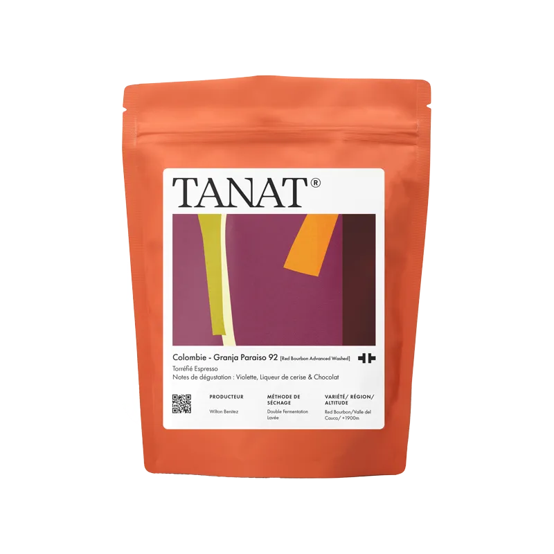 TANAT - Granja Paraiso 92 [Red Bourbon Advanced Washed] {Espresso} | Colombia - Double Fermentation Washed - Red Bourbon
