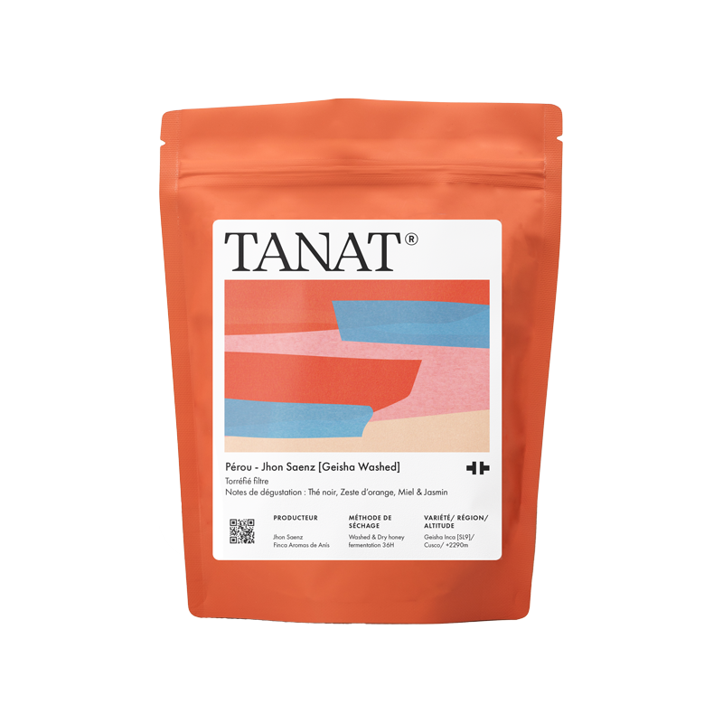 TANAT - Jhon Saenz {Filter} | Peru - Dry Honey, 32h Fermentation, Washed - Geisha Inca [SL9]