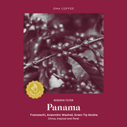 coolbeans Specialty Coffee Toronto Canada ONA Coffee - Panama Franceschi - Panama - Anaerobic Washed - Green Tip Geisha