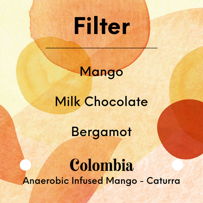 KAWA - El Placer[Mango] - Colombia - Carbonic Maceration Method  – Co-fermented – Honey  - Bourbon Rose