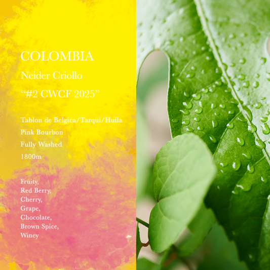 WEEKENDERS COFFEE - Neider Criollo "#2 CWCF 2025" | Colombia - Washed - Pink Bourbon