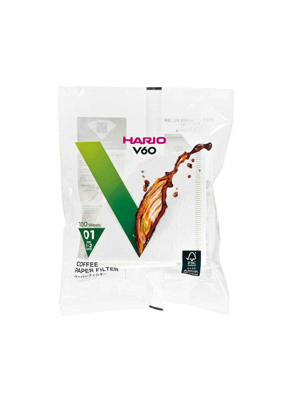 HARIO - V60-01 Filters (100 Pack)