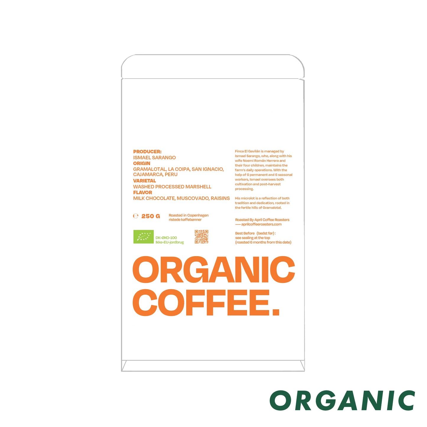 APRIL - Organic - Ismael Sarango | Peru - Washed - Marshell