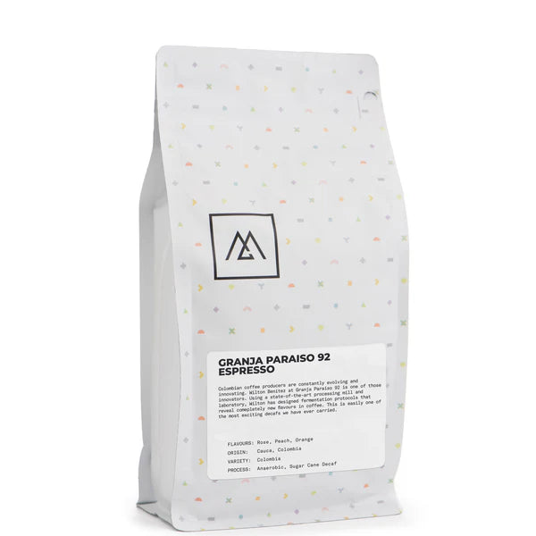 MONOGRAM - Decaf - Granja Paraiso 92 Espresso | Colombia - Anaerobic Sugar Cane Decaf - Colombia