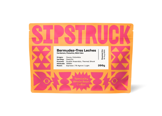 SIPSTRUCK - Diego Bermudez Tres Leches {Espresso} | Colombia - Advanced Fermentation, Thermal Shock - Castillo